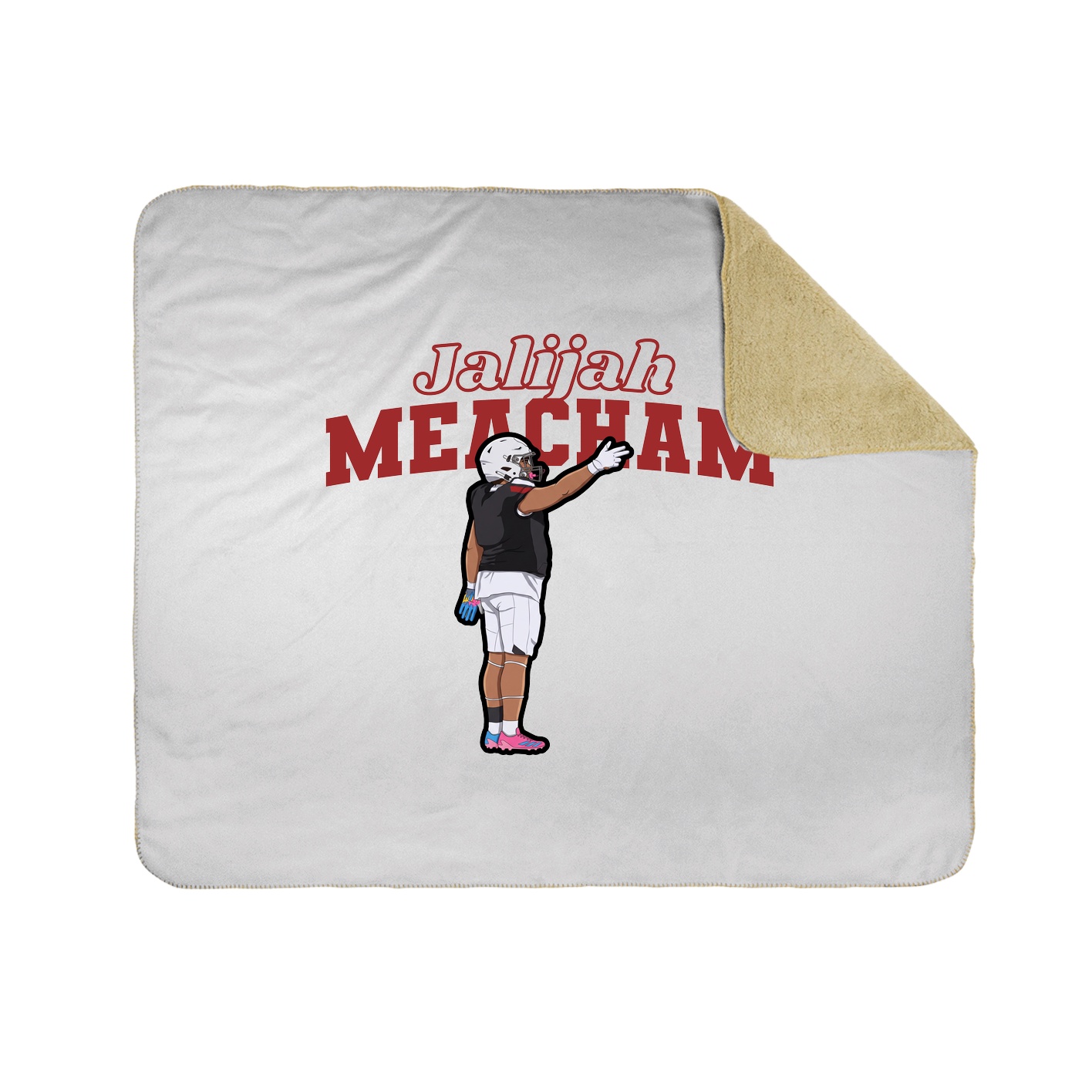 Throw Blanket — Name Arch in White