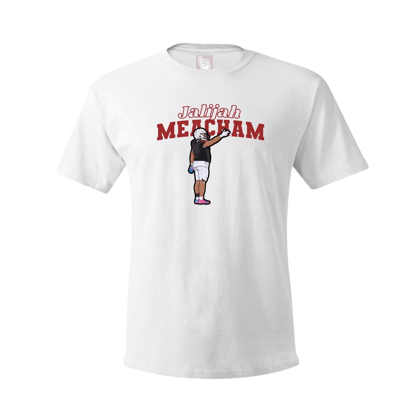 Youth Tee — Name Arch in White
