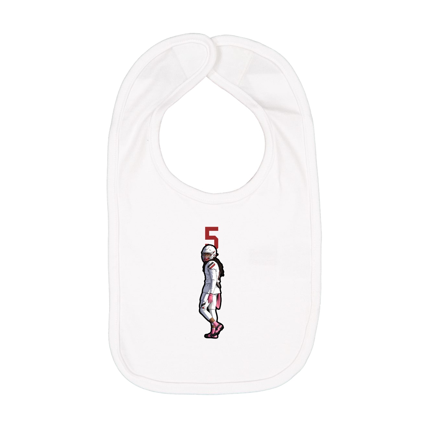 Infant Bib — Number Top in White
