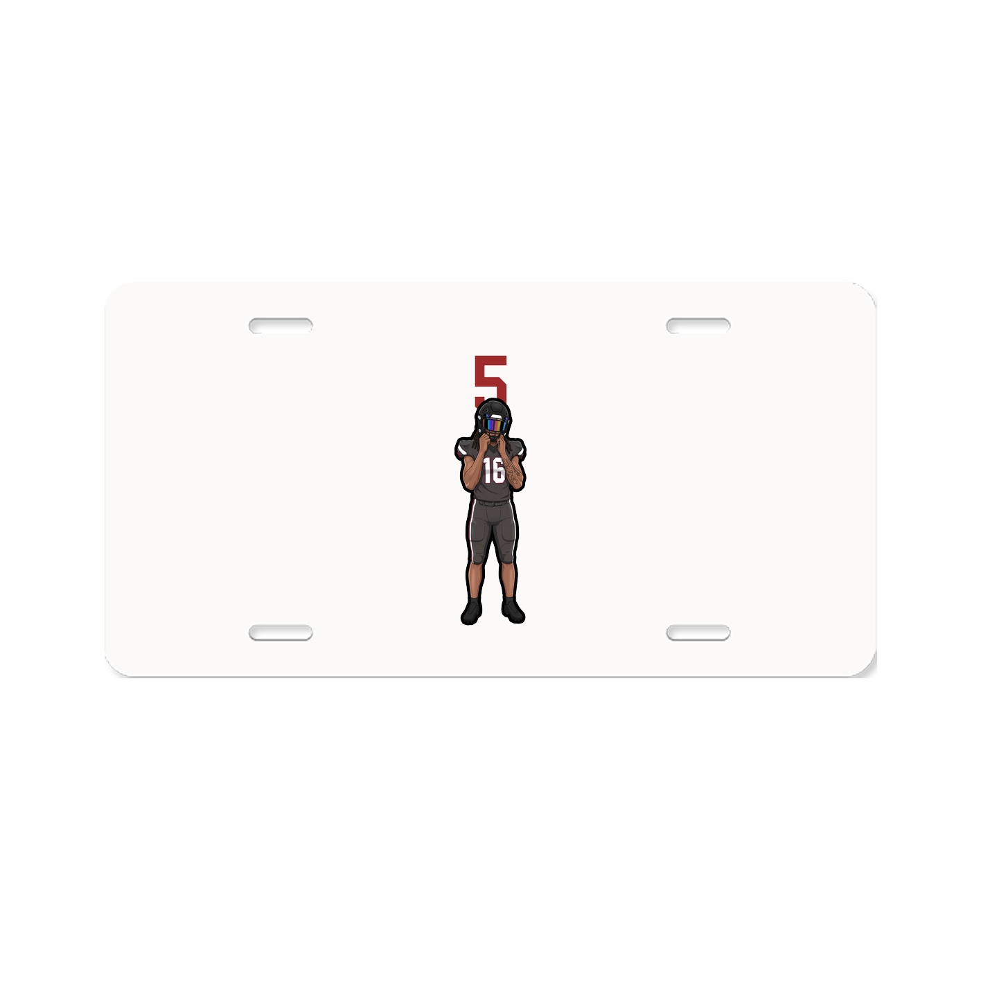 License Plate — Number Top in Classic