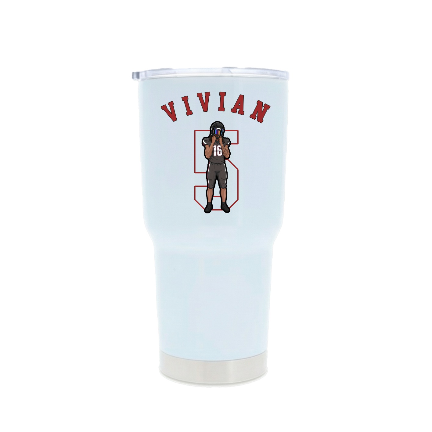 30oz Stainless Steel Tumbler — Shirsey Arch in White