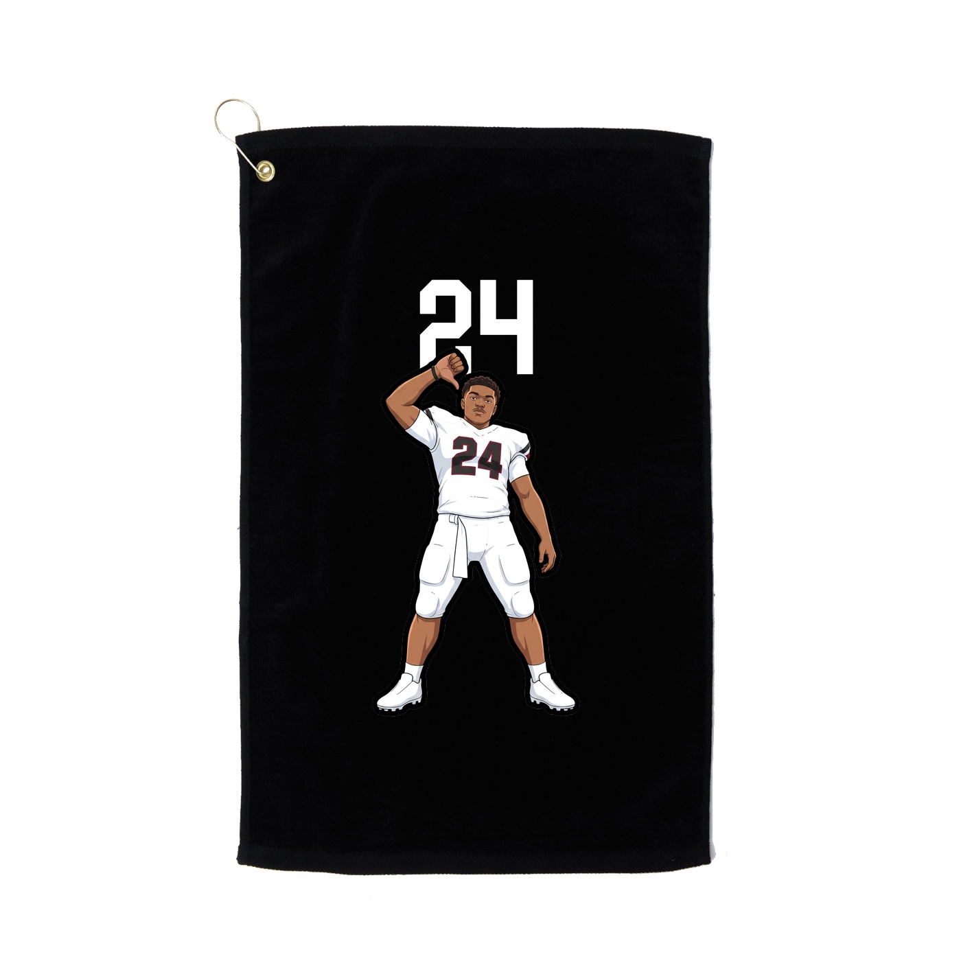 Golf Towel — Number Top in Black