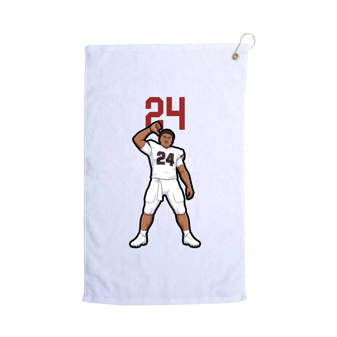 Golf Towel — Number Top in White