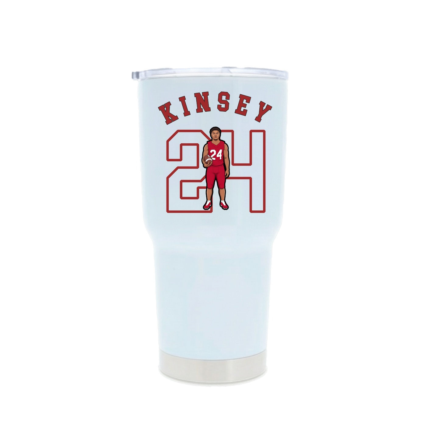 30oz Stainless Steel Tumbler — Shirsey Arch in White
