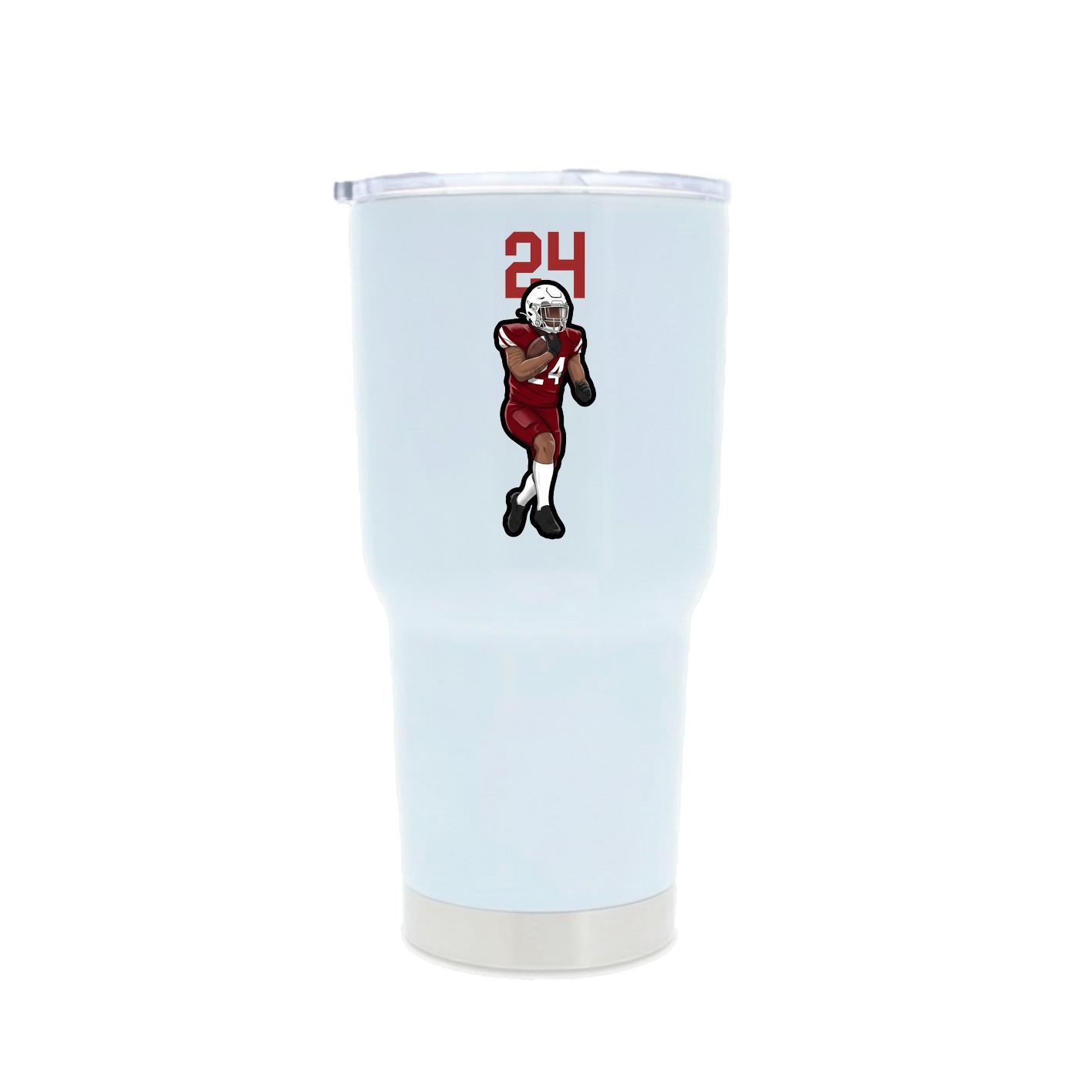 30oz Stainless Steel Tumbler — Number Top in White