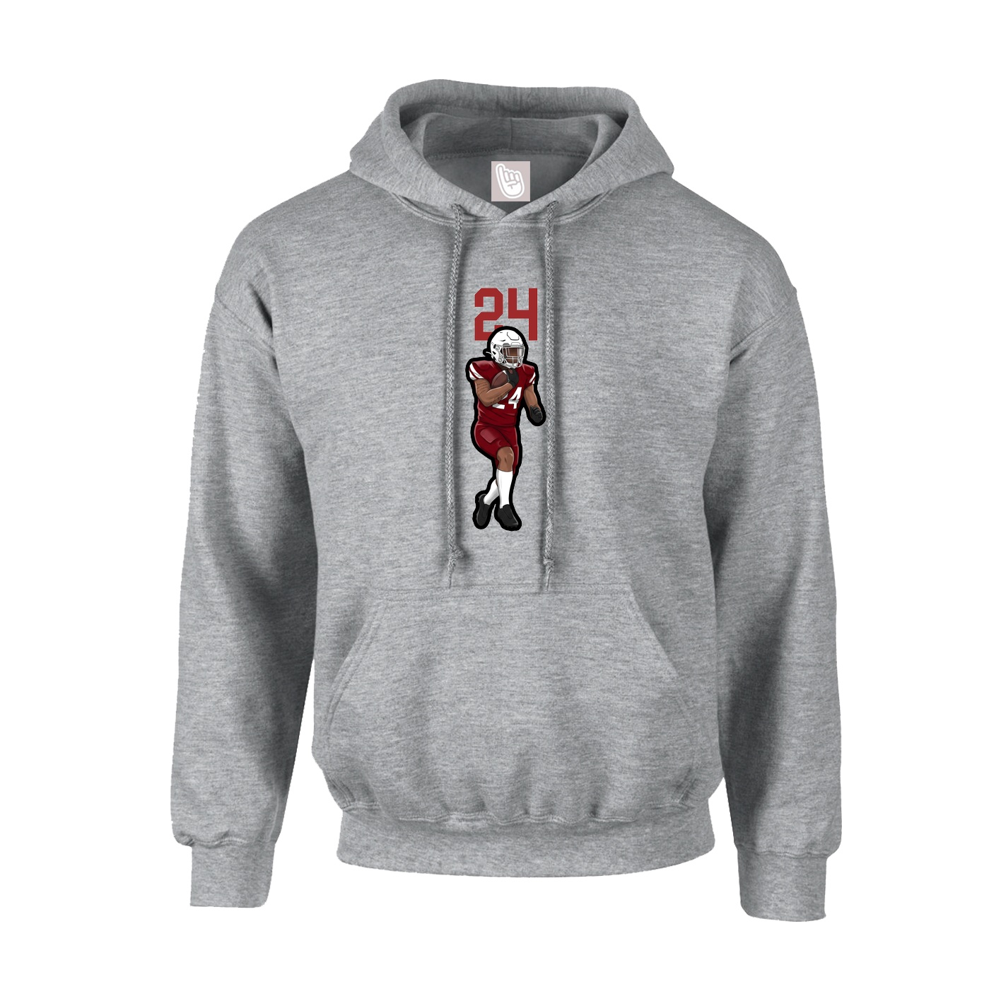 Hoodie — Number Top in Grey