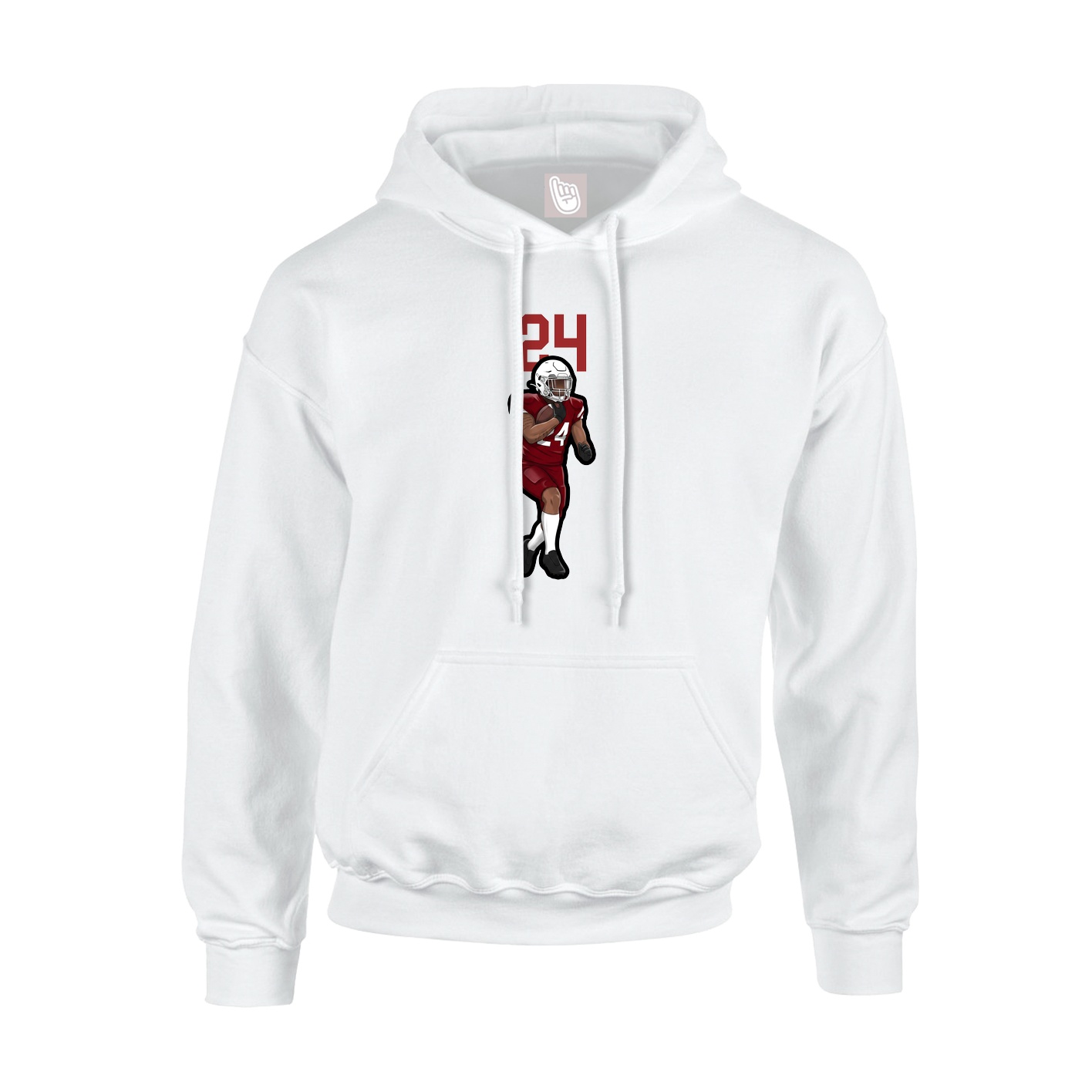 Hoodie — Number Top in White