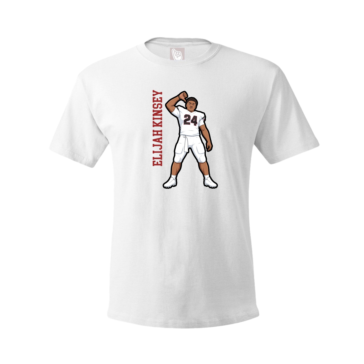 Youth Tee — Name Vertical in White