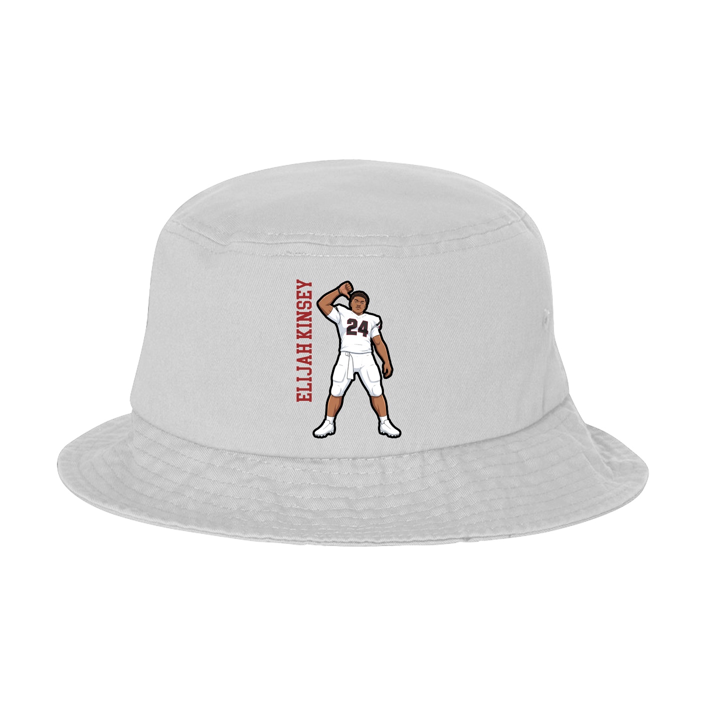 Bucket Cap — Name Vertical in White