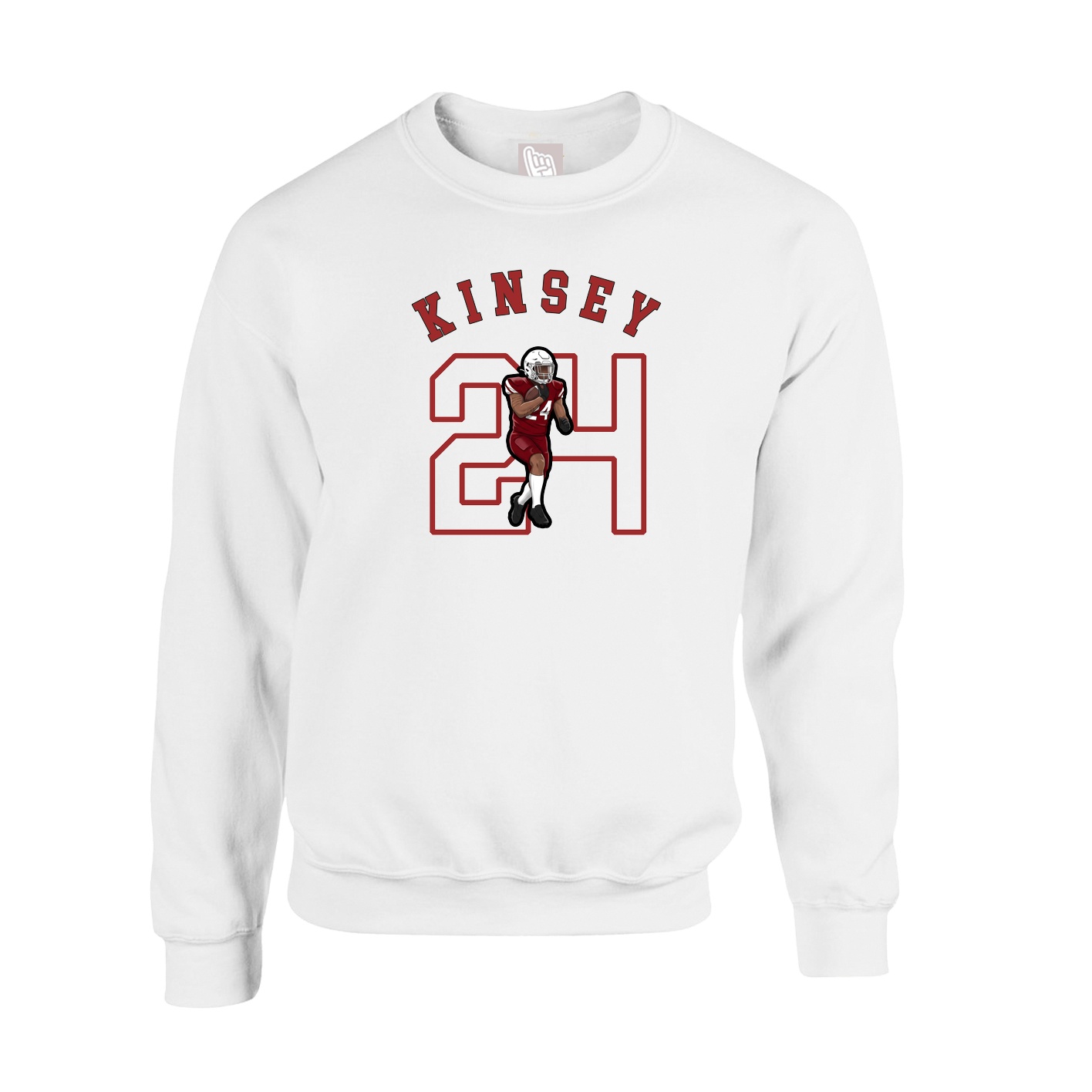 Fleece Crew — Shirsey Arch in White