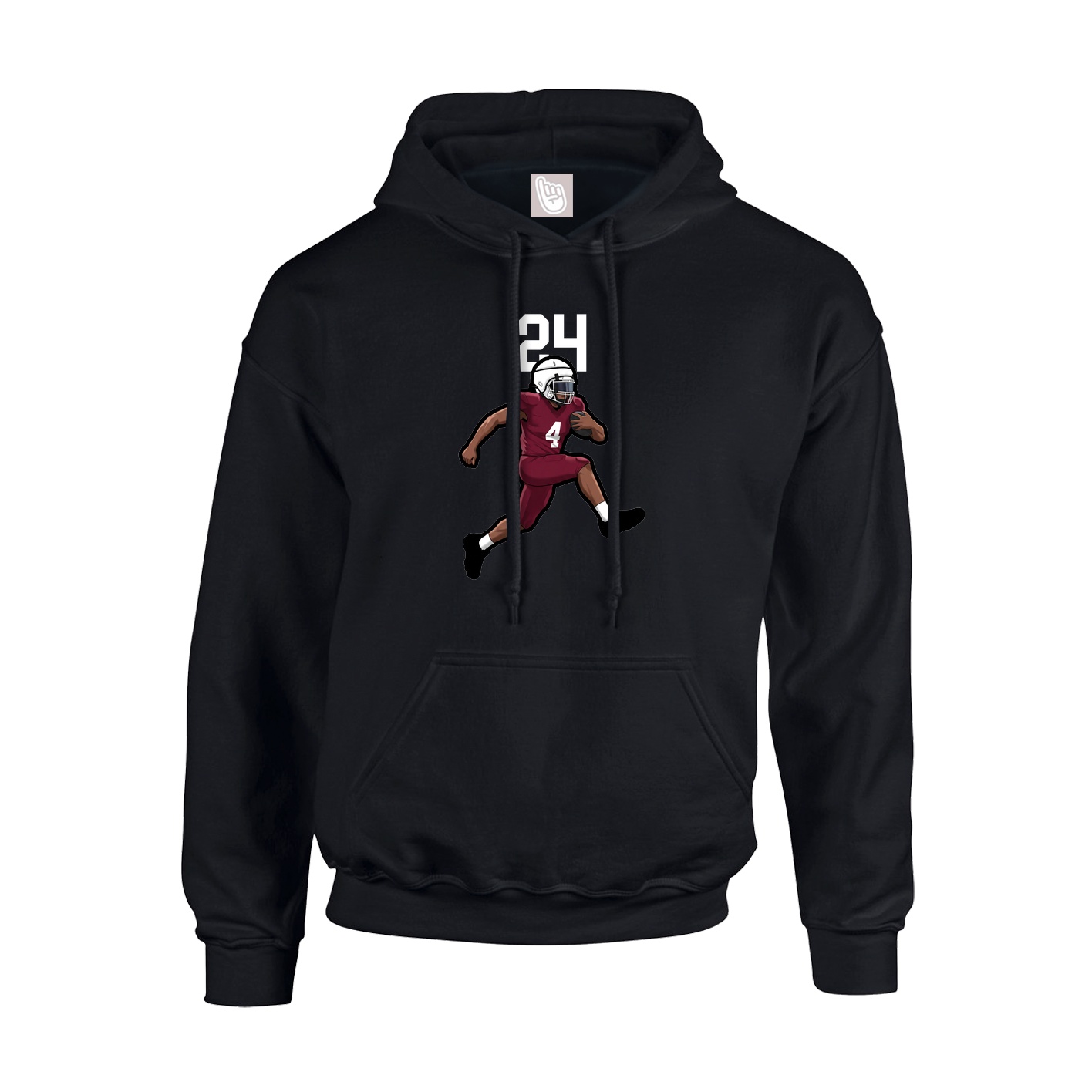 Youth Hoodie — Number Top in Black