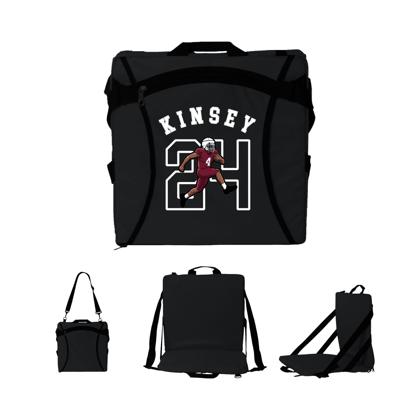 Folding Stadium Seat — Shirsey Arch in Black