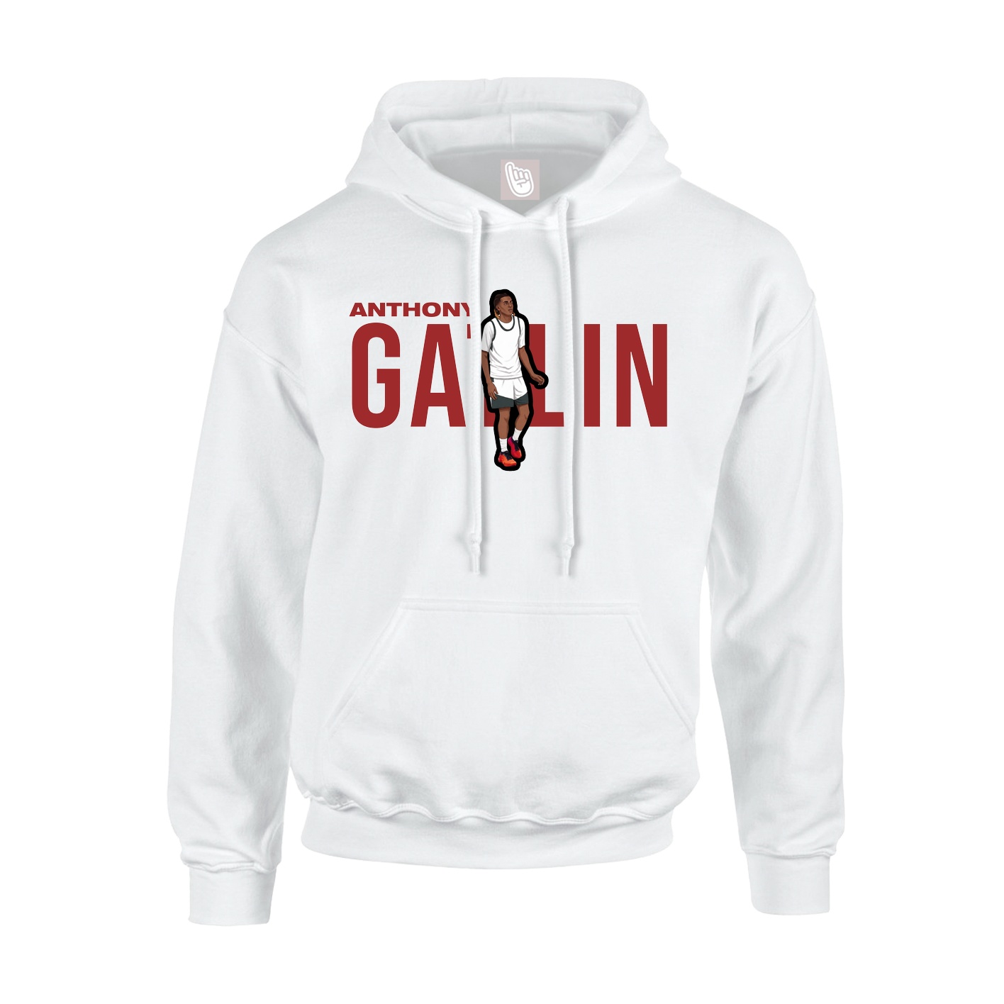 Youth Hoodie — Player Name in White