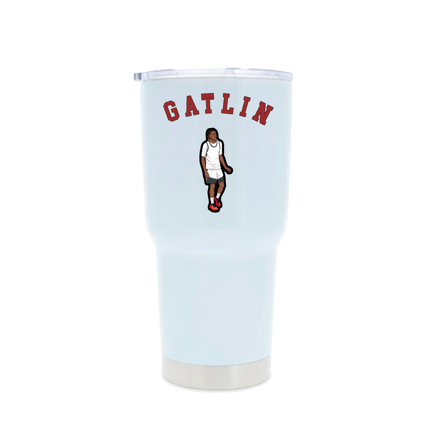 30oz Stainless Steel Tumbler — Shirsey Arch in White