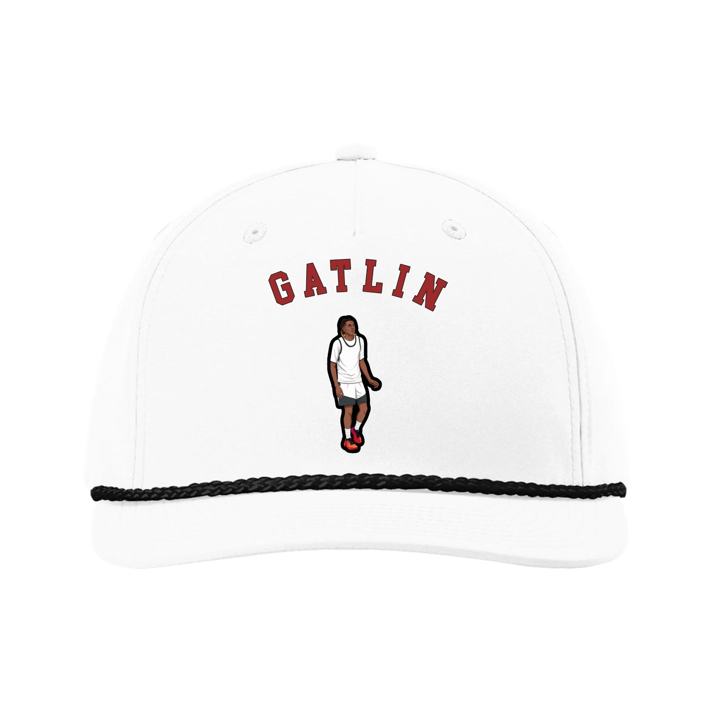 Five-Panel Classic Rope Cap — Shirsey Arch in White