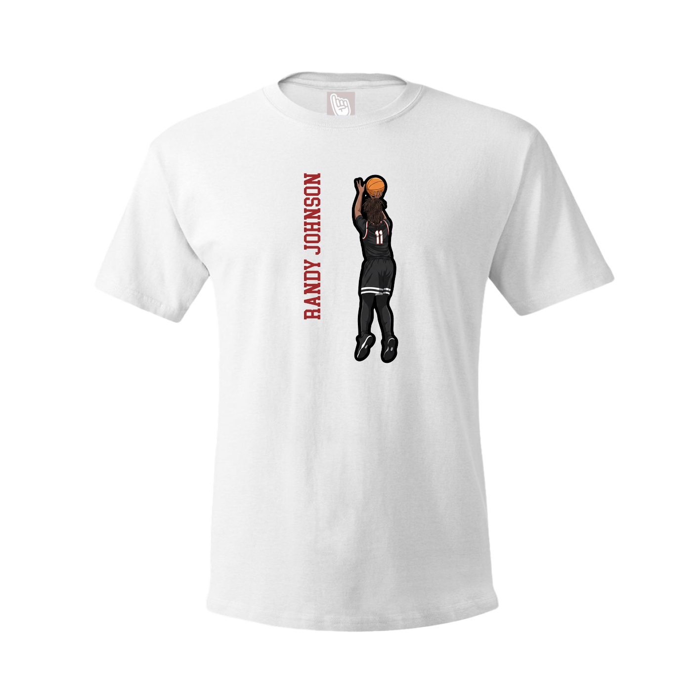 Youth Tee — Name Vertical in White