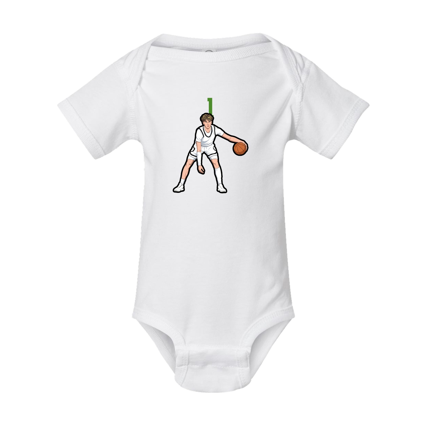 Baby Onesie — Number Top in White