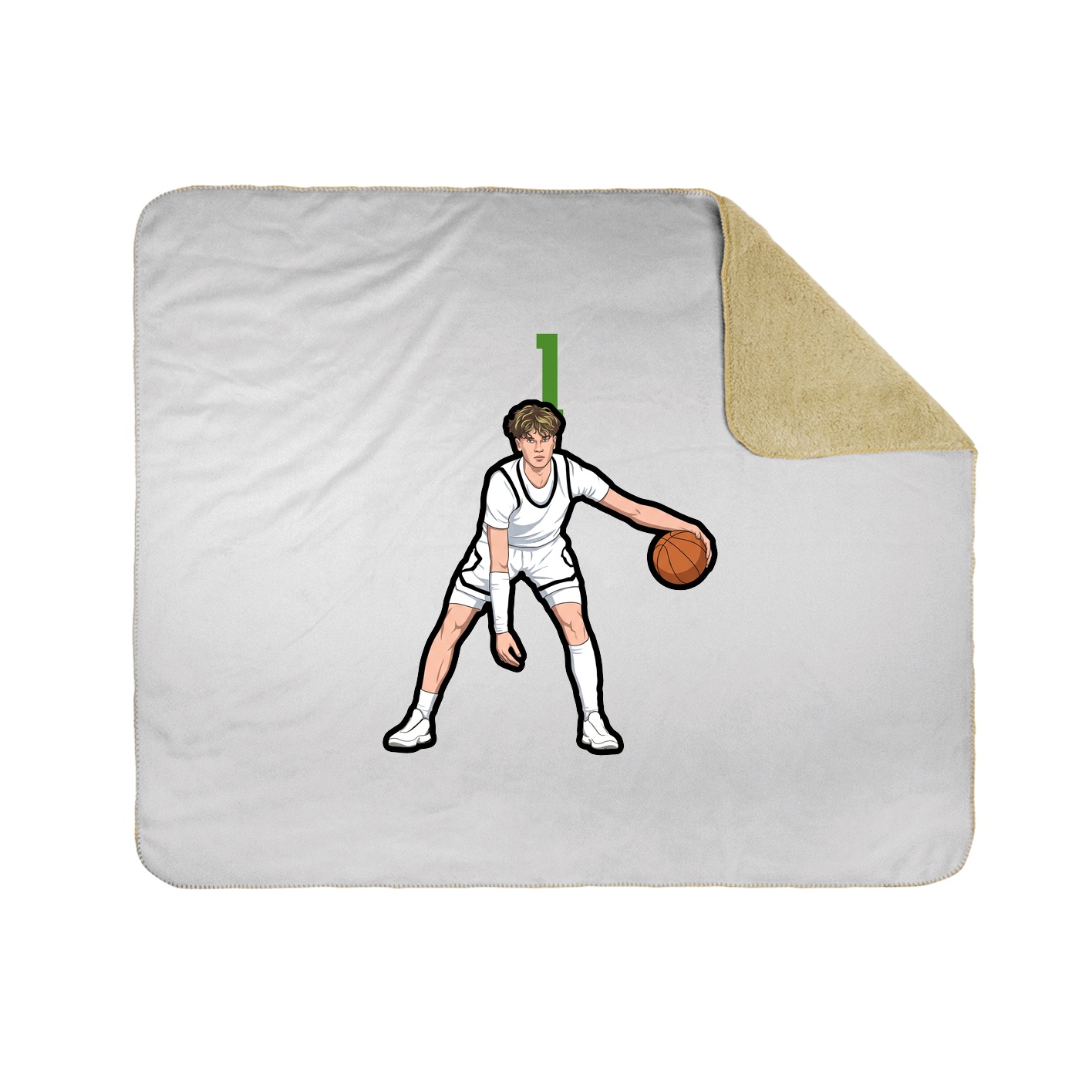 Throw Blanket — Number Top in White