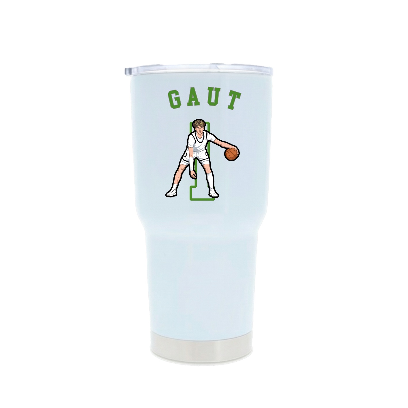 30oz Stainless Steel Tumbler — Shirsey Arch in White