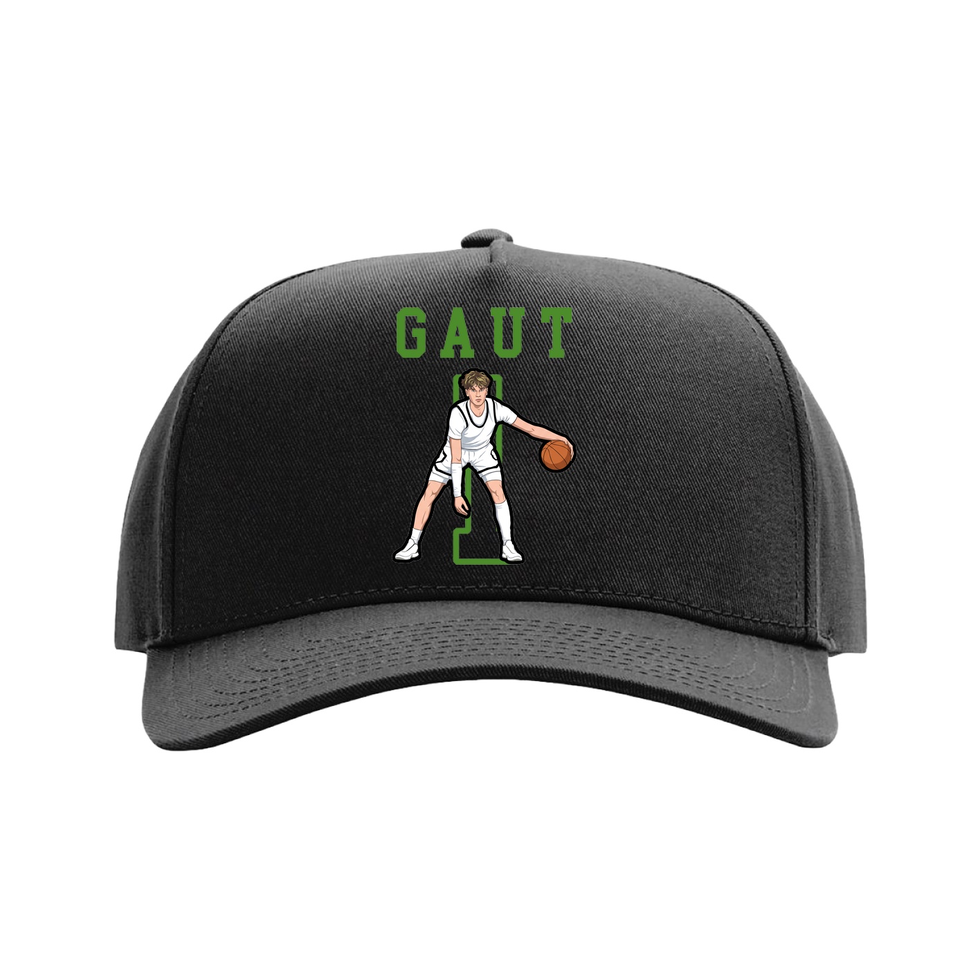 Full Fabric Five-Panel Champ Cap — Shirsey in Black