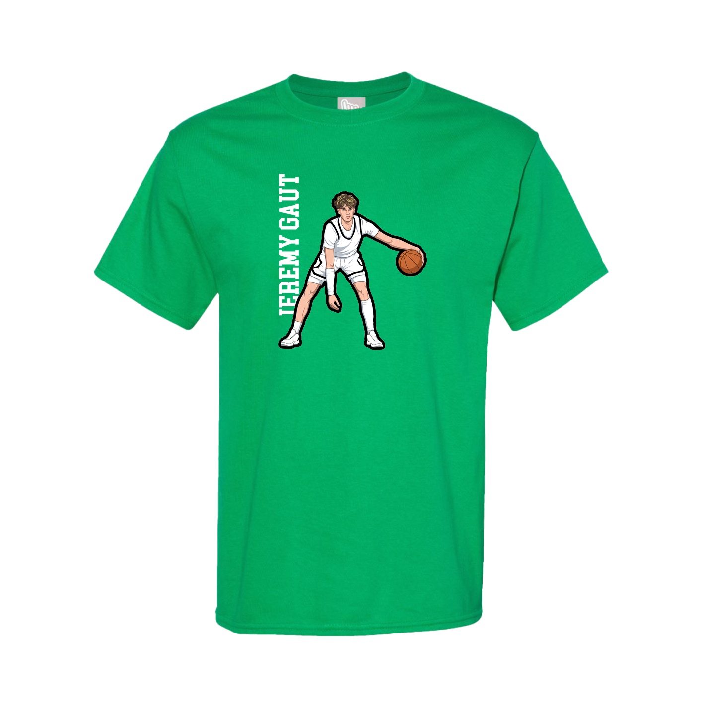 Youth Tee — Name Vertical in Green