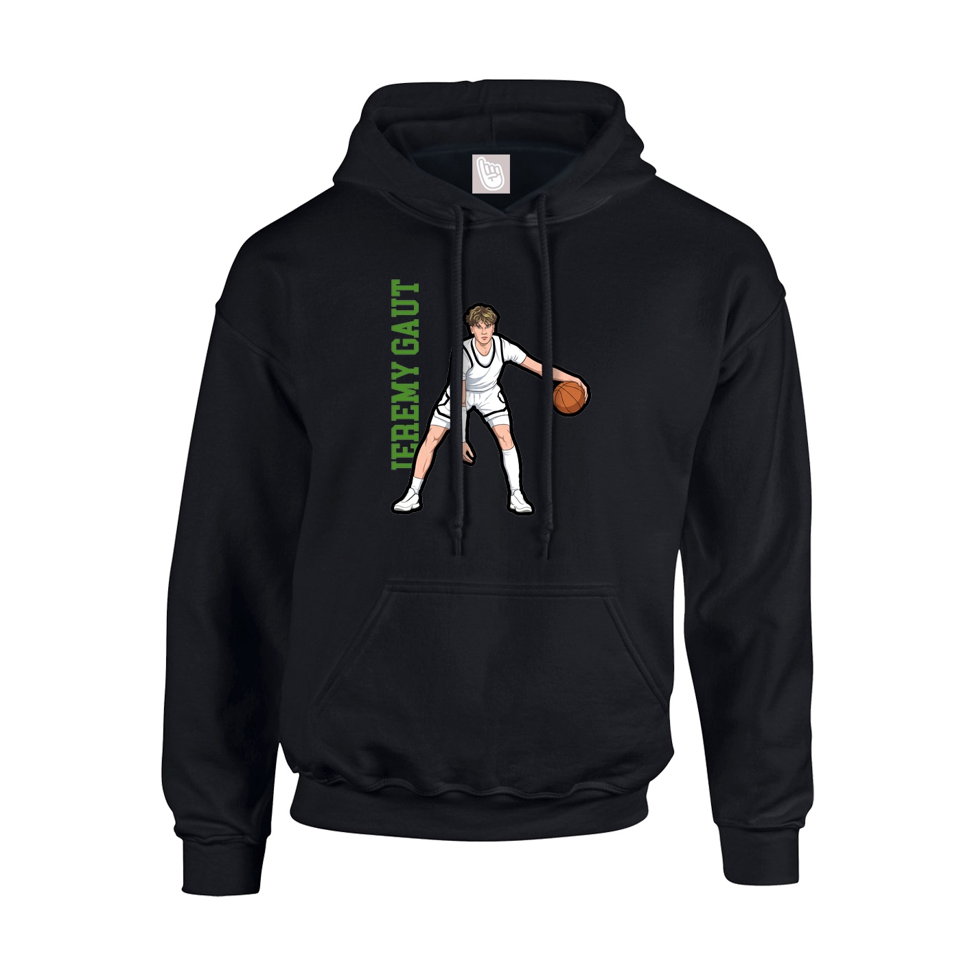 Youth Hoodie — Name Vertical in Black