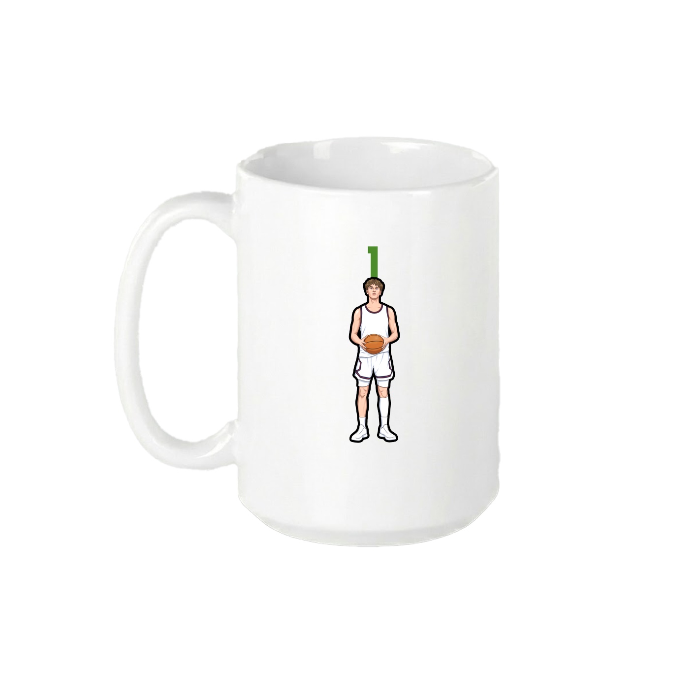 15oz Coffee Mug — Number Top in White