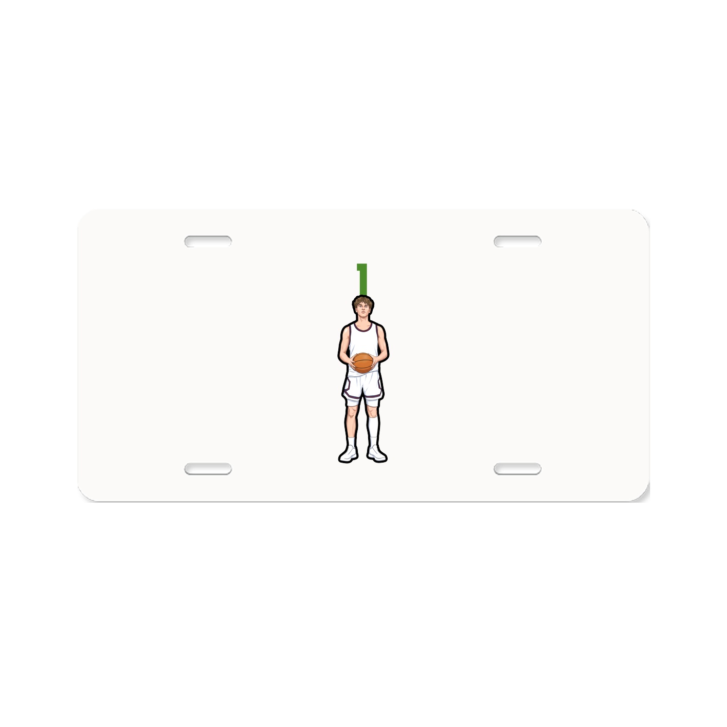 License Plate — Number Top in Classic