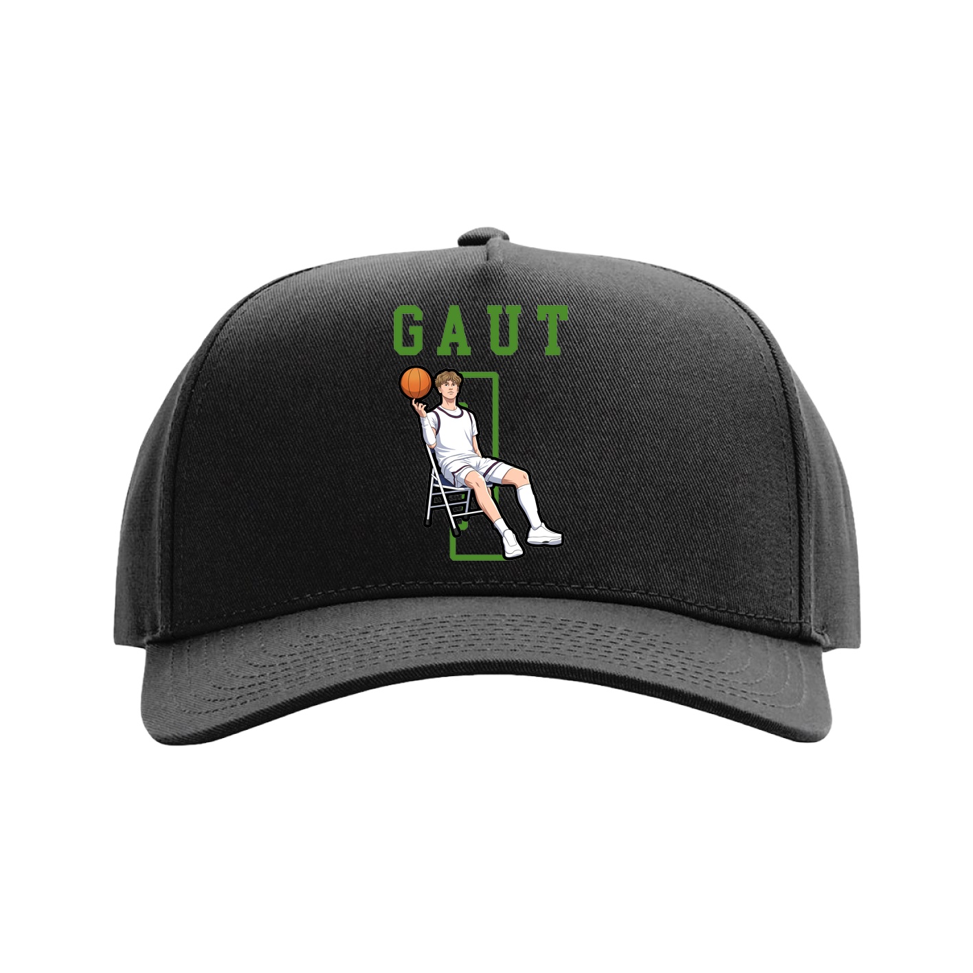 Full Fabric Five-Panel Champ Cap — Shirsey in Black