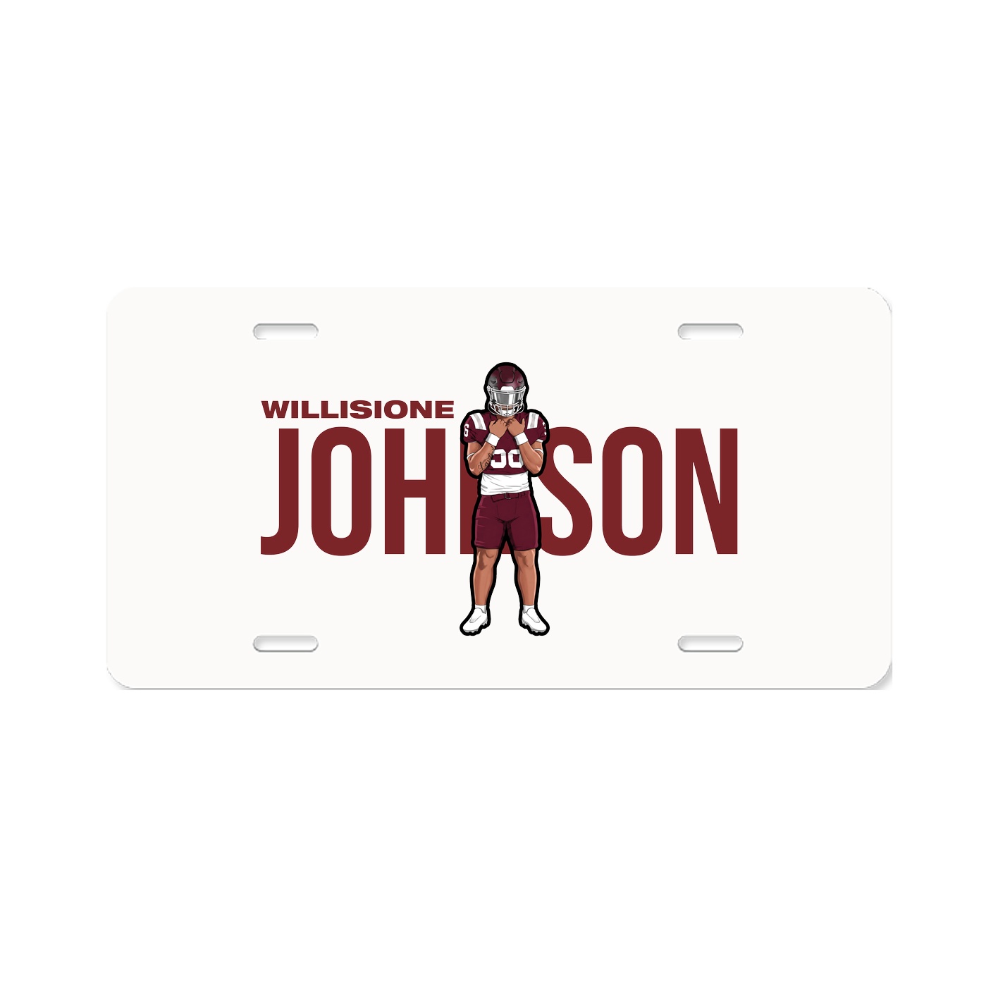 License Plate — Player Name in Classic
