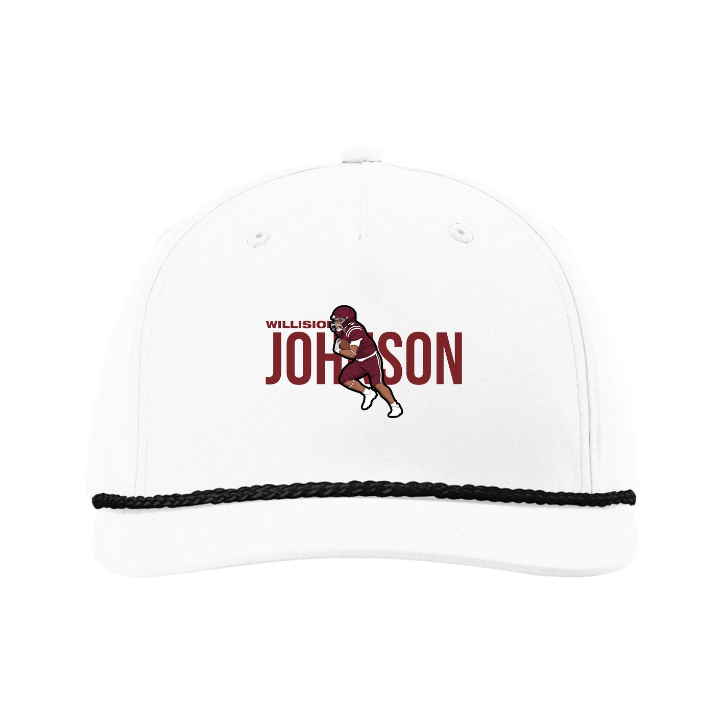 Five-Panel Classic Rope Cap — Player Name in White