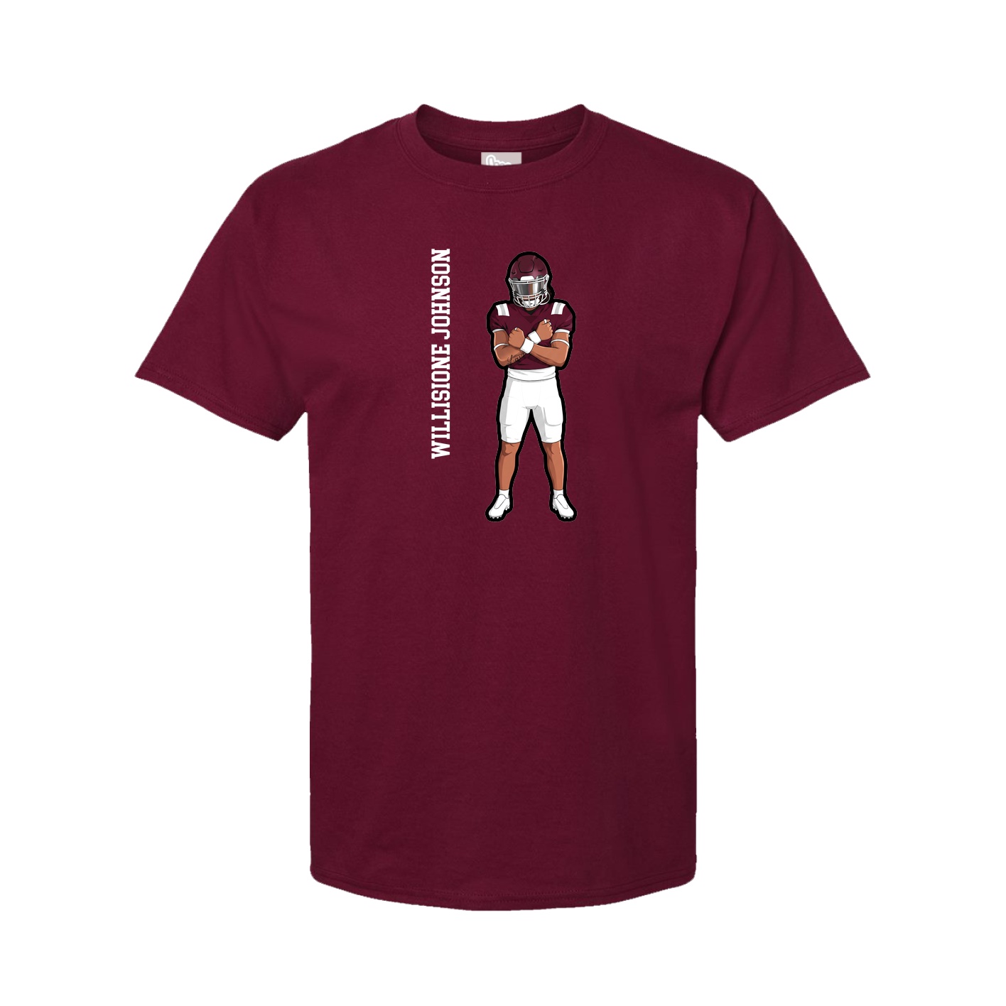 Tee — Name Vertical in Cardinal