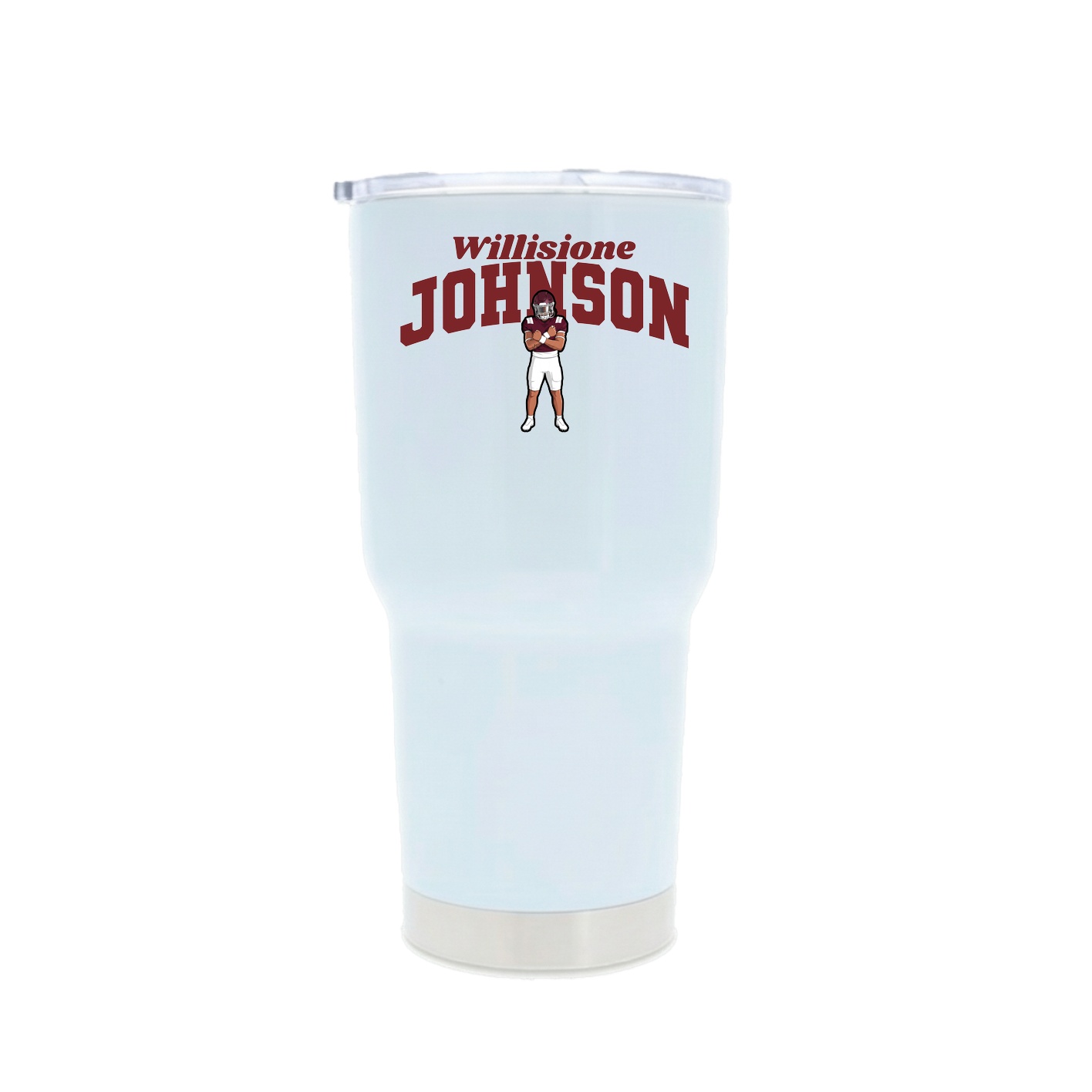 30oz Stainless Steel Tumbler — Signature Arch in White
