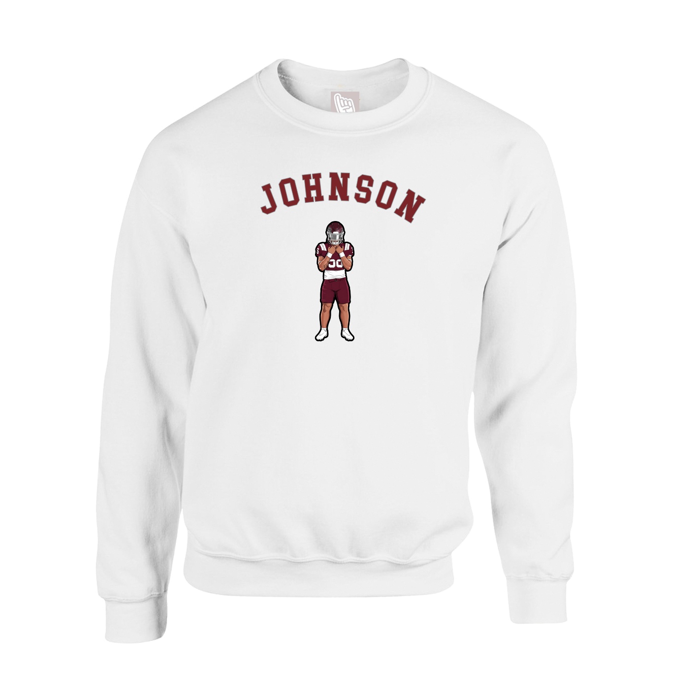 Fleece Crew — Shirsey Arch in White