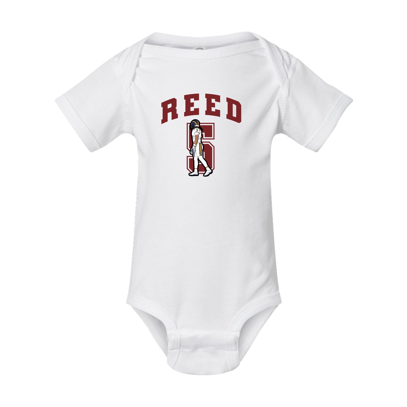 Baby Onesie — Number in White