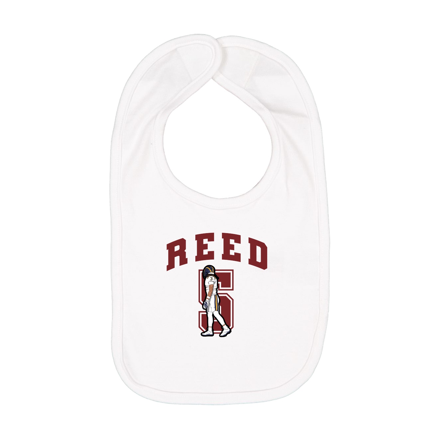 Infant Bib — Number in White
