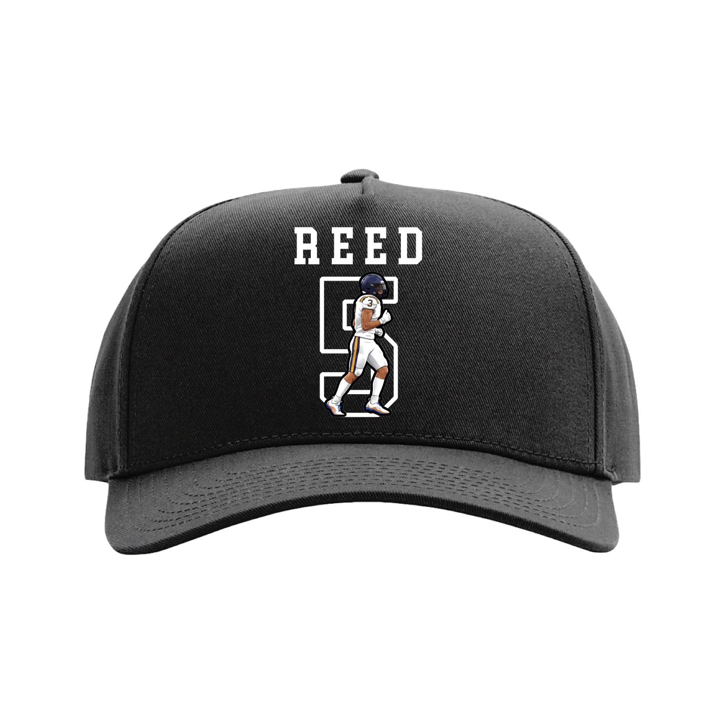Full Fabric Five-Panel Champ Cap — Shirsey in Black