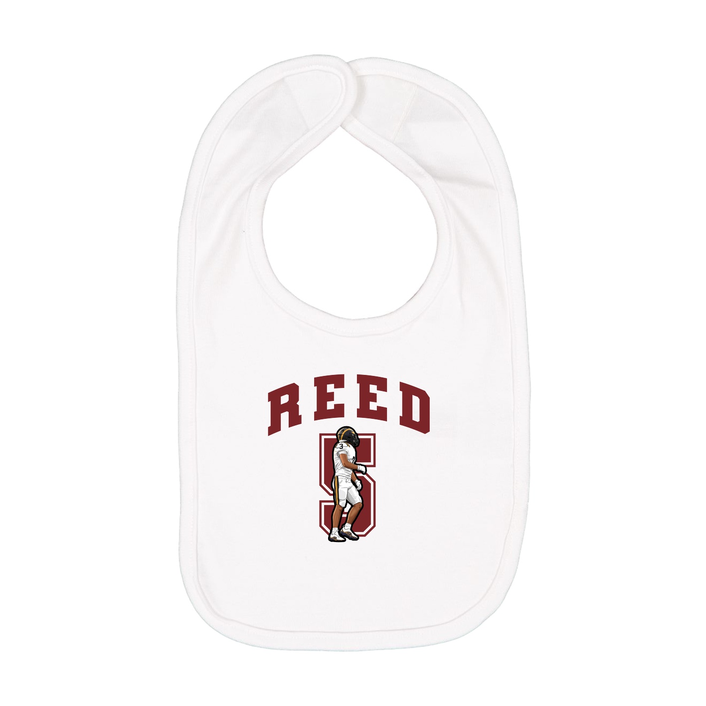 Infant Bib — Number in White