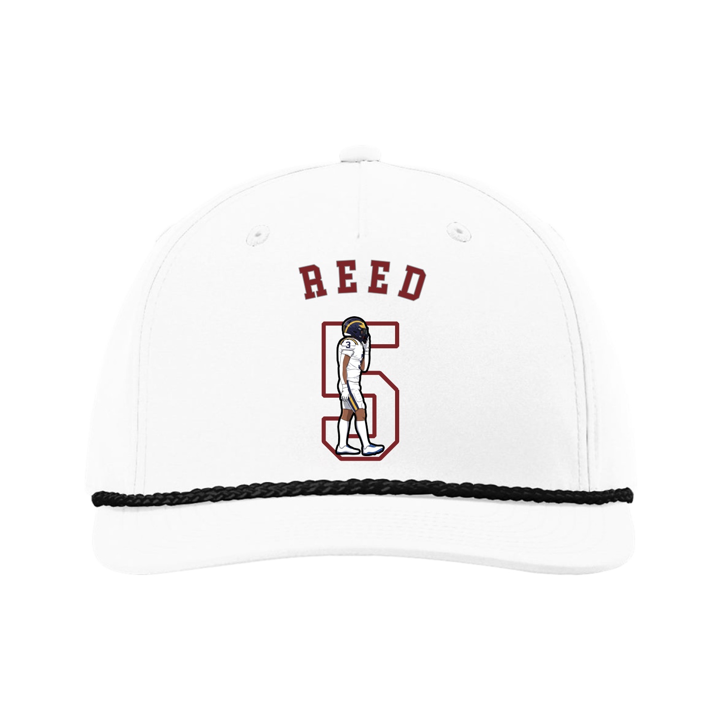 Five-Panel Classic Rope Cap — Shirsey Arch in White