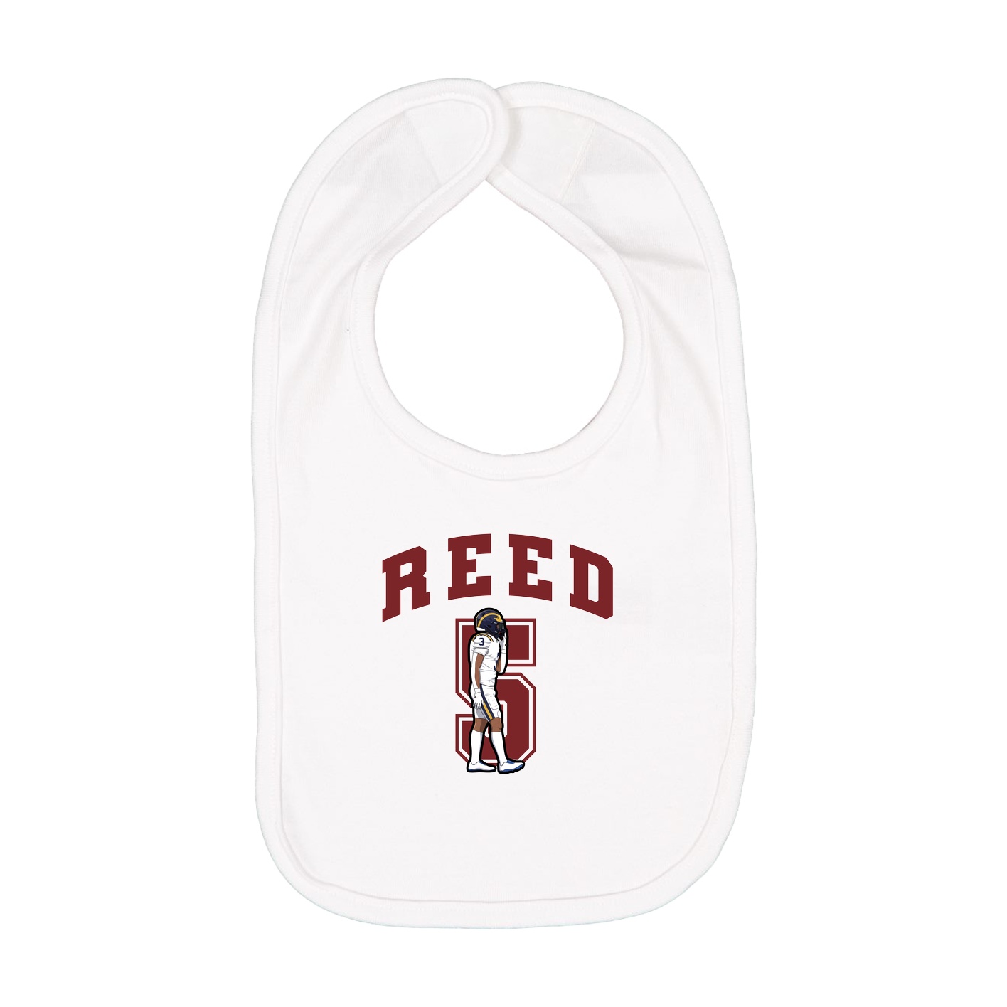 Infant Bib — Number in White