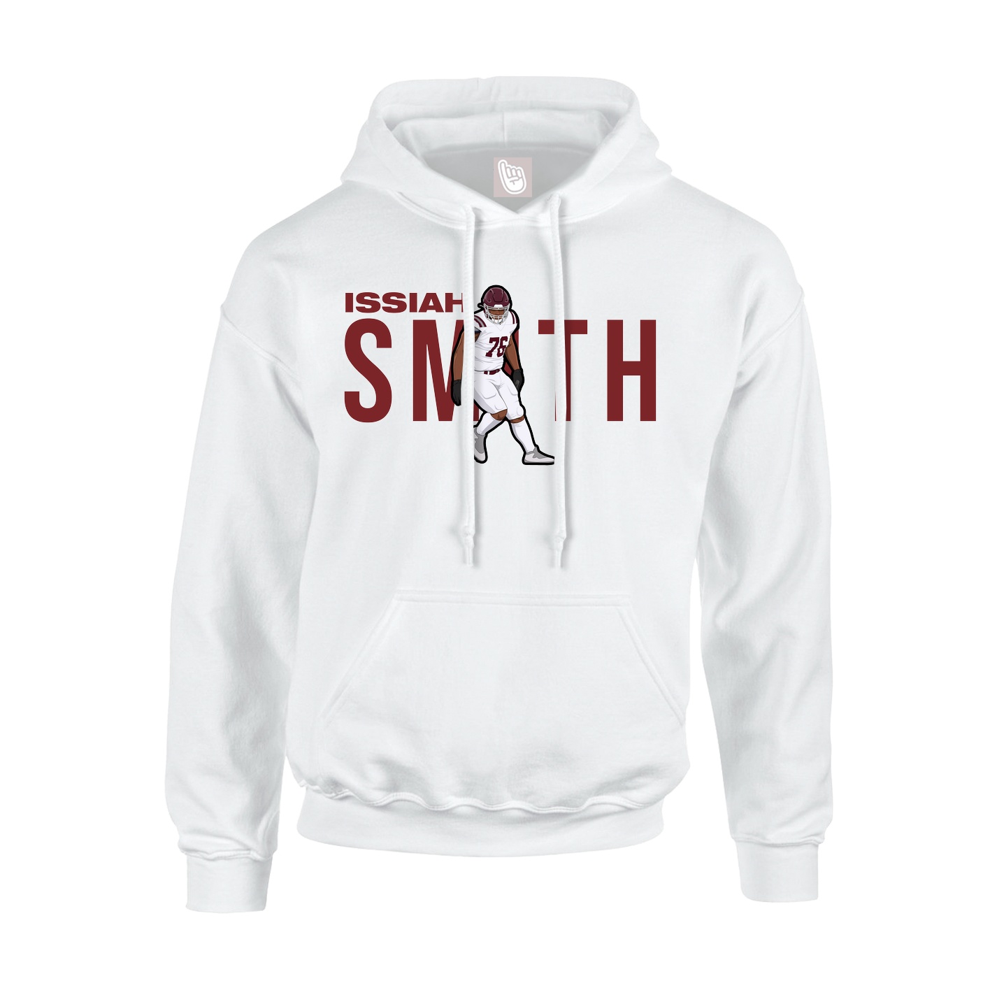 Youth Hoodie — Player Name in White