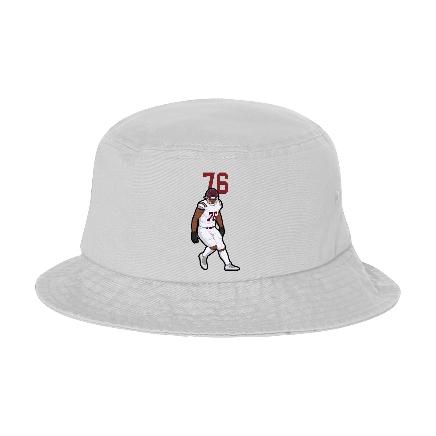 Bucket Cap — Number Top in White