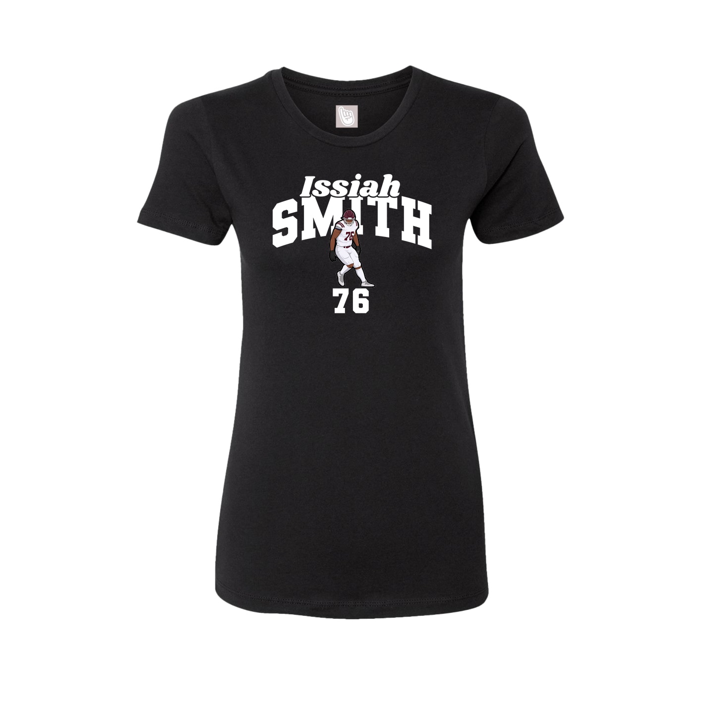 Fitted Women's Tee — Signature Arch in Black