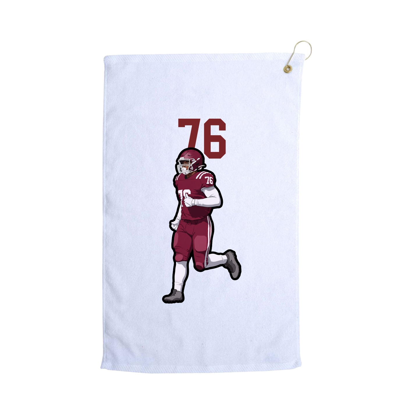 Golf Towel — Number Top in White