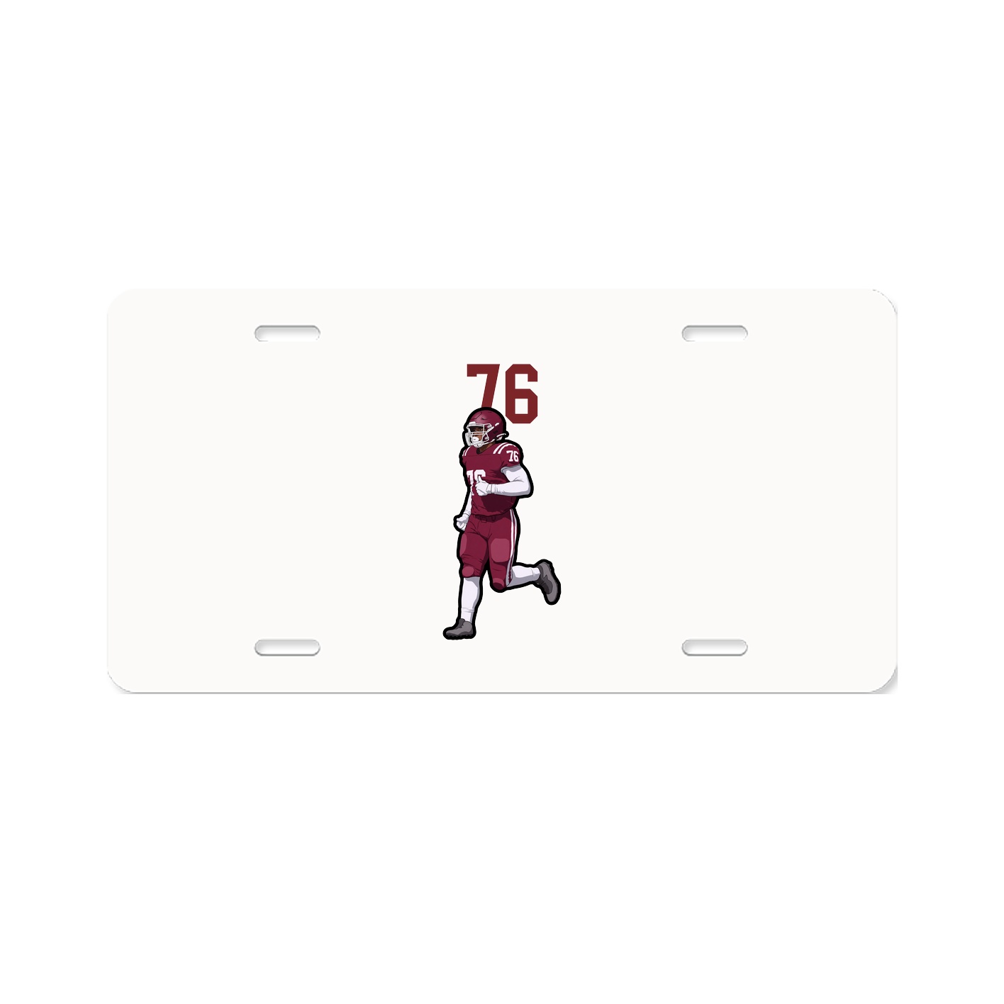 License Plate — Number Top in Classic