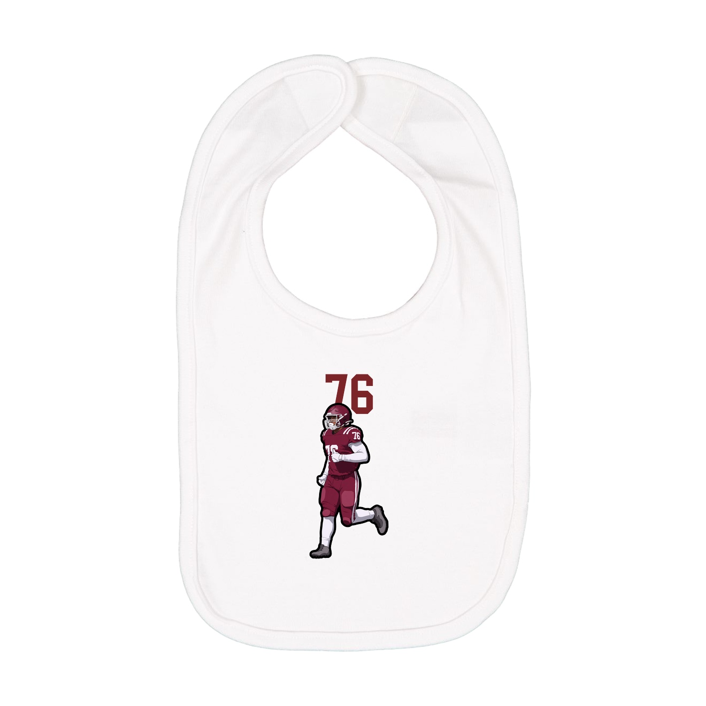 Infant Bib — Number Top in White