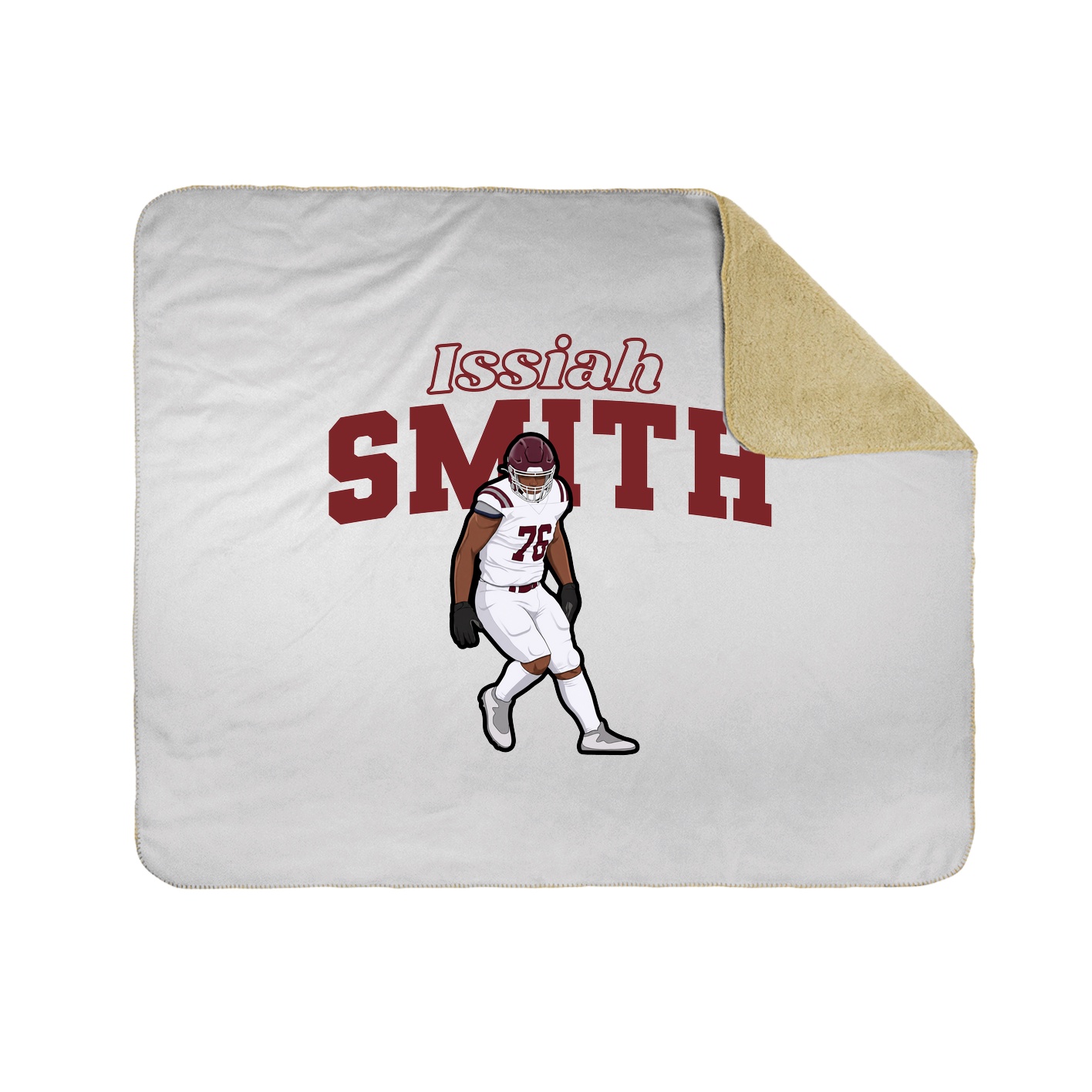 Throw Blanket — Name Arch in White