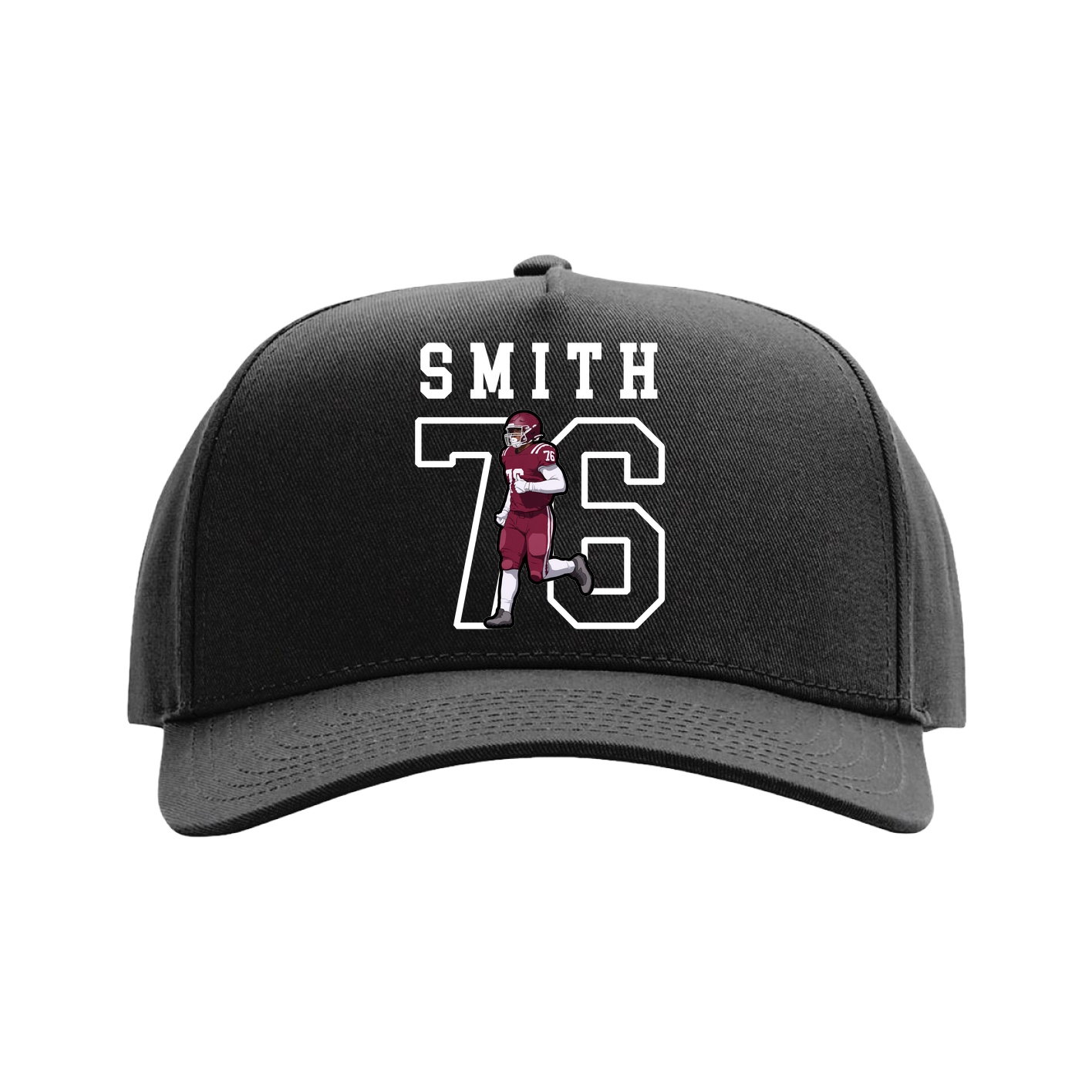 Full Fabric Five-Panel Champ Cap — Shirsey in Black