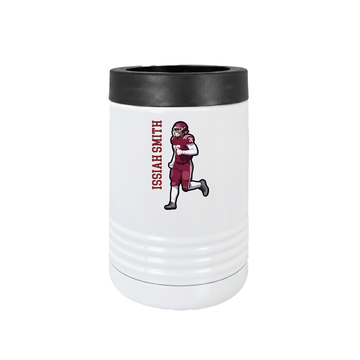 Beverage Holder — Name Vertical in White