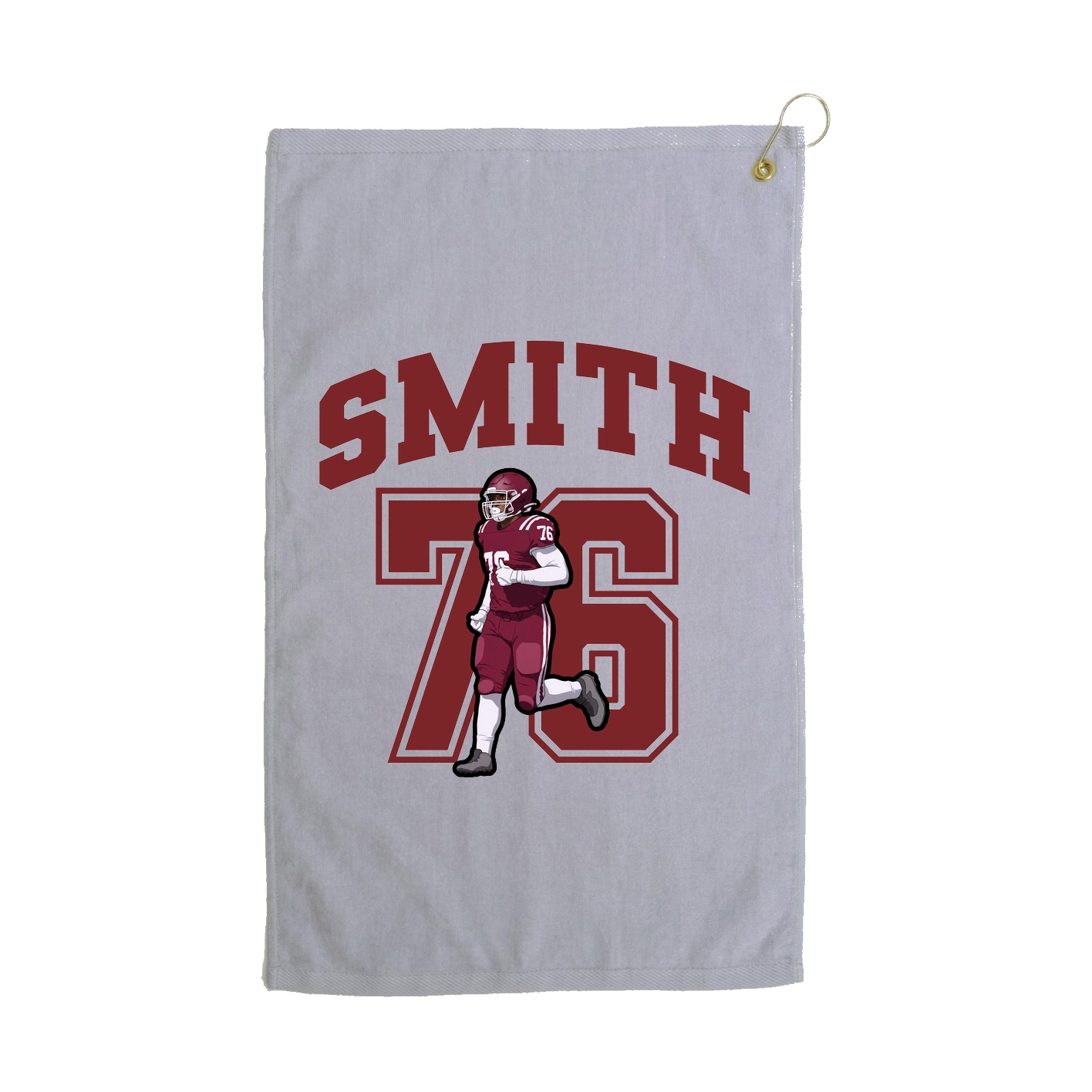 Golf Towel — Number in Grey